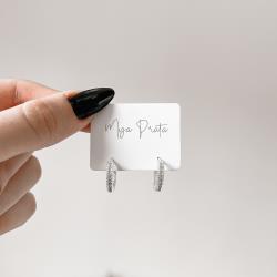 Argola redonda click 15mm cravejada