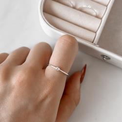 Anel solitário zircônia 2.5mm