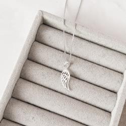 Colar pingente asa 16mm 45cm