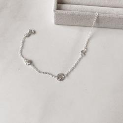 Pulseira entremeio medalhas texturizadas 6 e 8mm