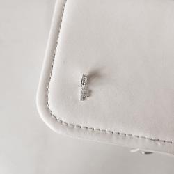 Berloque pingente letra F cravejada 6mm elo corações