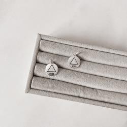 Pingente medalha elemento Fogo resina 12mm