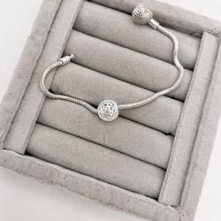 Berloque separador bola 3D detalhe círculos 10mm