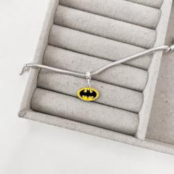 Berloque pingente símbolo Batman 15mm resina