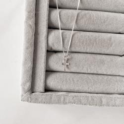 Colar pingente cruz 11mm 40cm