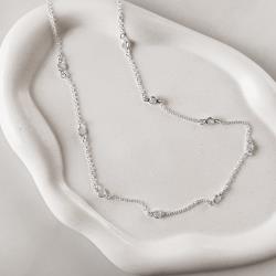 Colar tiff zircônias 5mm 50cm