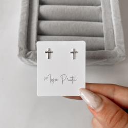 Brinco cruz lisa 9mm