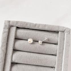 Brinco meia pérola 8mm