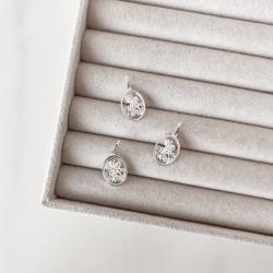 Pingente medalha oval São Jorge 15mm