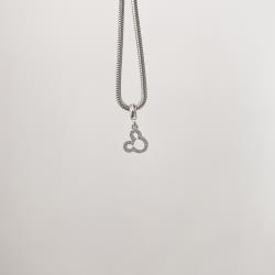 Berloque pingente Mickey vazado cravejado 11mm