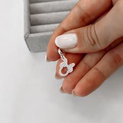 Berloque pingente Minnie vazada cravejada 13mm