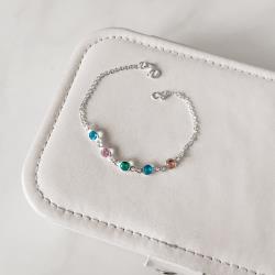 Pulseira tiff zircônias coloridas 5mm