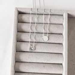 Escapulário medalhas rogai por nós e coração vazado v12 60cm