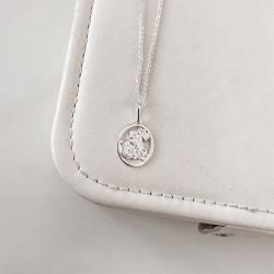 Colar pingente medalha oval São Jorge 17mm corrente cadeadinho 45cm