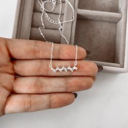 Colar entremeio zircônias retangulares 24mm 40+5cm