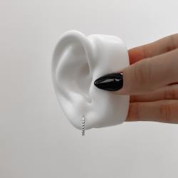 Argola click fio bolinhas 13mm