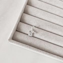 Berloque pingentes chave e cadeado 9mm