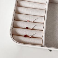 Trio zircônia redonda 3, 4 e 5mm vermelho