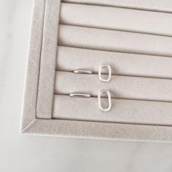 Dupla argolas click oval 13 e 15mm