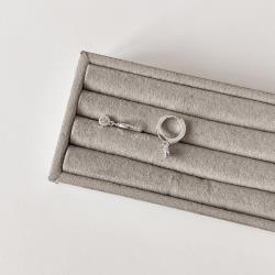 Argola click 11mm pingente zircônia redonda