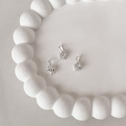 Pingente zircônia coração 5mm caixa alta