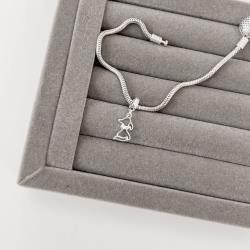 Berloque pingente cachorro vazado detalhe zircônia 12mm