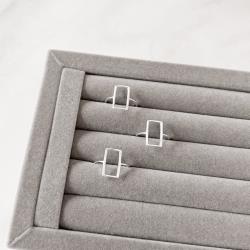 Anel retângulo vazado 15mm