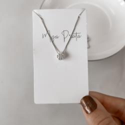 Colar círculo com zircônias 7mm 40cm