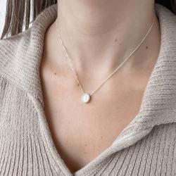 Colar medalha Nsa. Sra. Aparecida cravejada 10mm 40cm