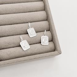 Pingente placa letra G 12mm 