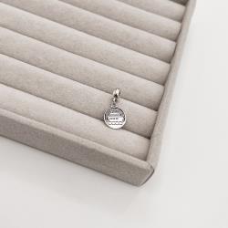 Berloque pingente medalha barco 11mm envelhecido