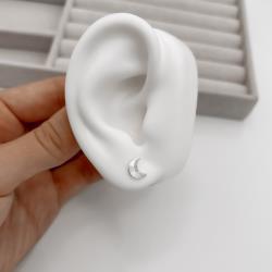 Brinco lua com vinco 8mm