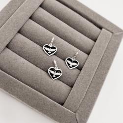 Pingente coração Espírito Santo resina 12mm