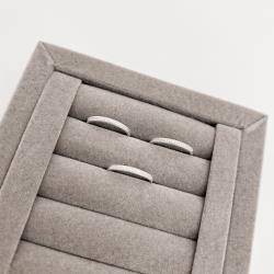 Anel meia aliança cristal