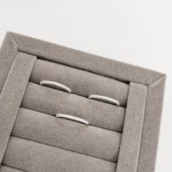 Anel fino meia aliança cristal