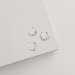 Piercing argola com cravejado 11mm