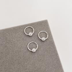 Piercing argola 10mm detalhe bola