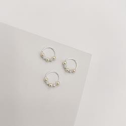 Piercing argola 10mm pérolas e zircônias