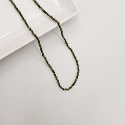 Choker zircônia redonda facetada verde 2mm