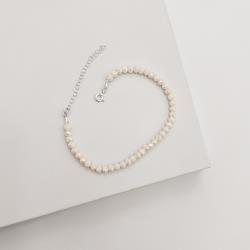 Pulseira cristal off irisado 4mm 16cm com alongadora