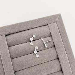 Piercing haste 3 zircônias embutidas 16mm