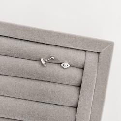 Piercing haste olho cravejado 8mm