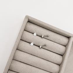 Piercing haste gota cravejada 6mm