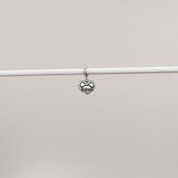 Berloque pingente coração Mickey escrito love envelhecido 11mm