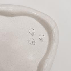 Piercing argola com estrela cravejada 11mm