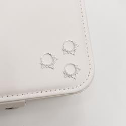 Piercing argola cravejada 10mm detalhe franja