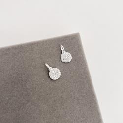 Pingente botão com zircônias 8mm