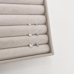 Trio zircônias coração 4, 5 e 6mm