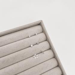 Trio bola, zircônia e estrela vazada