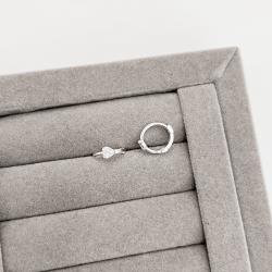 Argola click 11mm coração cravejado